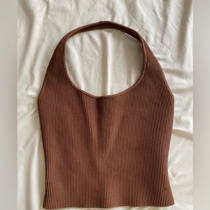 Aritizia Babaton Sculpt Knit Halter Tank